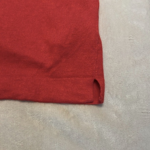 Banana Republic Silk Linen Blend Knit Polo XL Tall Coral Red EUC - Picture 4 of 9